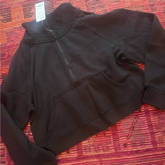 Black Half-Zip Sweatshirt - Picture 1 of 7